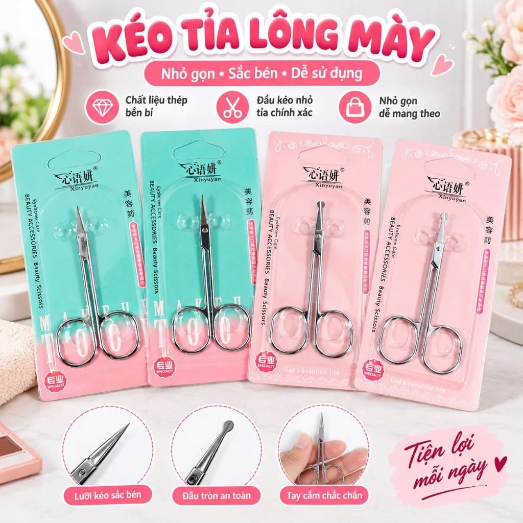 Kéo cắt tỉa lông mũi,lông mi,lông mày cao cấp sắc bén tiện lợi dễ sử dụng