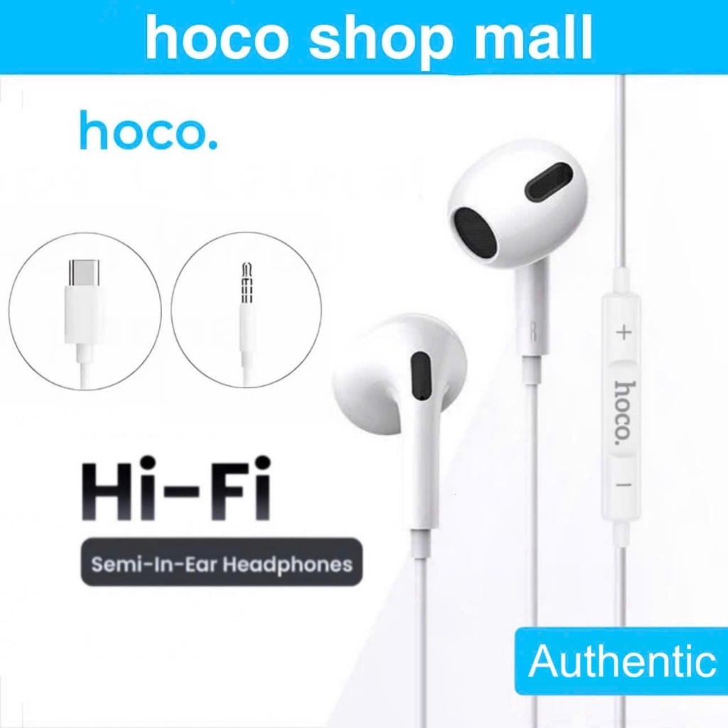 Tai nghe dây có micro nói chính hãng hoco dùng âm thanh đa hướng nút tăng giảm…