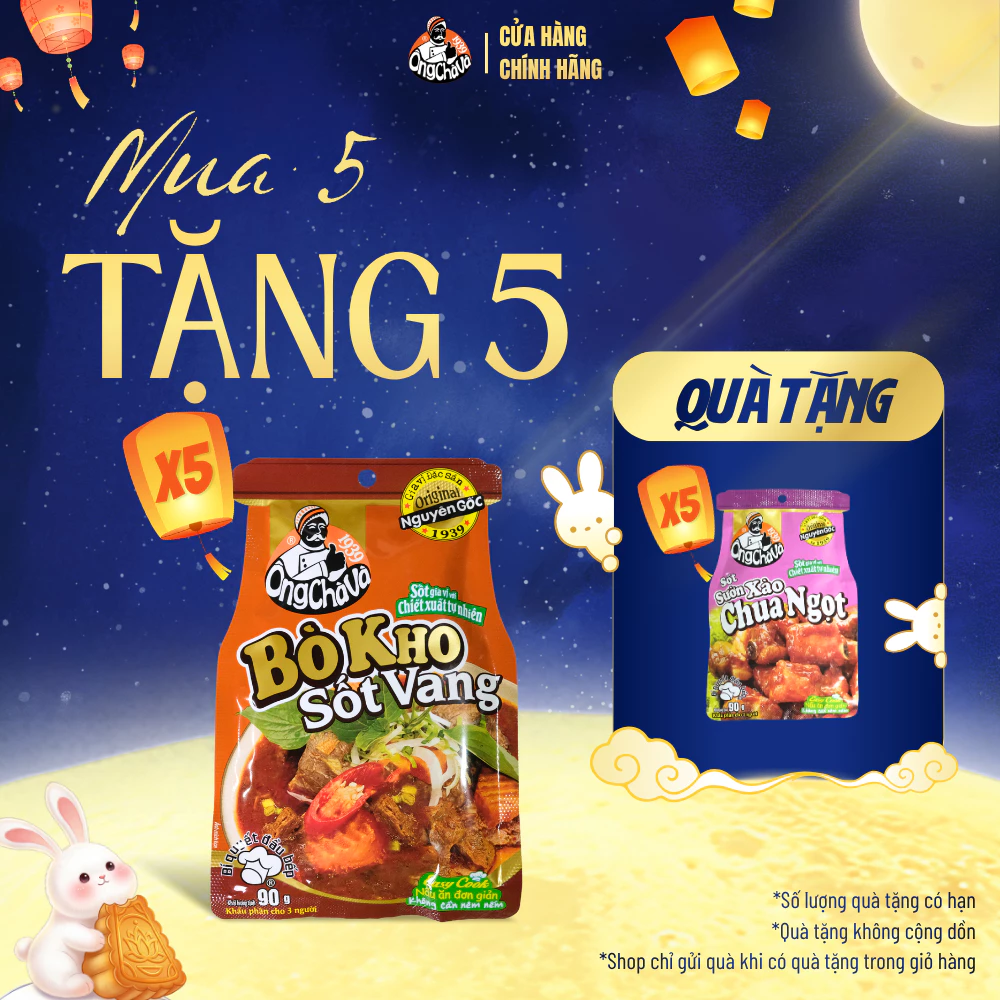 Sốt Bò Kho Sốt Vang thương hiệu Ông Chà Và 90gr - Hàng Chính Hãng