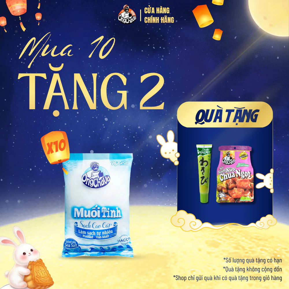 Combo 5 gói Muối Tinh Sạch Cao Cấp 450gr thương hiệu Ông Chà Và – Hàng Chính Hãng