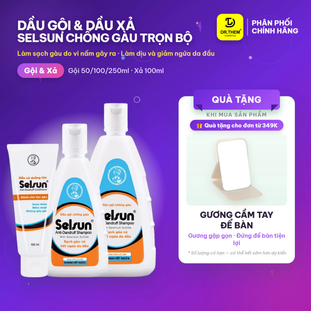Dầu Gội Chống Gàu, Sạch Nấm Selsun 50ml / 100ml / 250ml- Dr Thêm