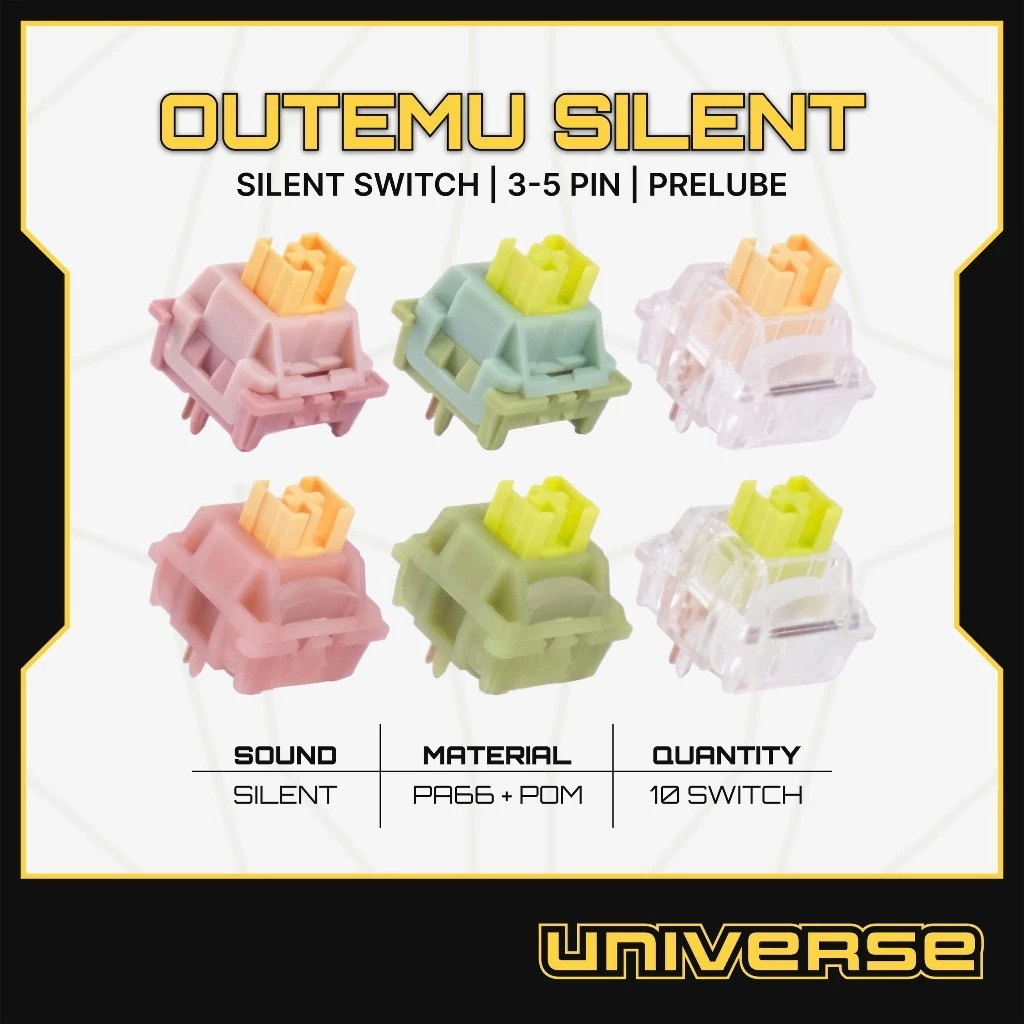 10 Switch Outemu Switch Outemu Silent V3 | Outemu Peach, Lime | Switch Silent Outemu | Switch Im Lặng