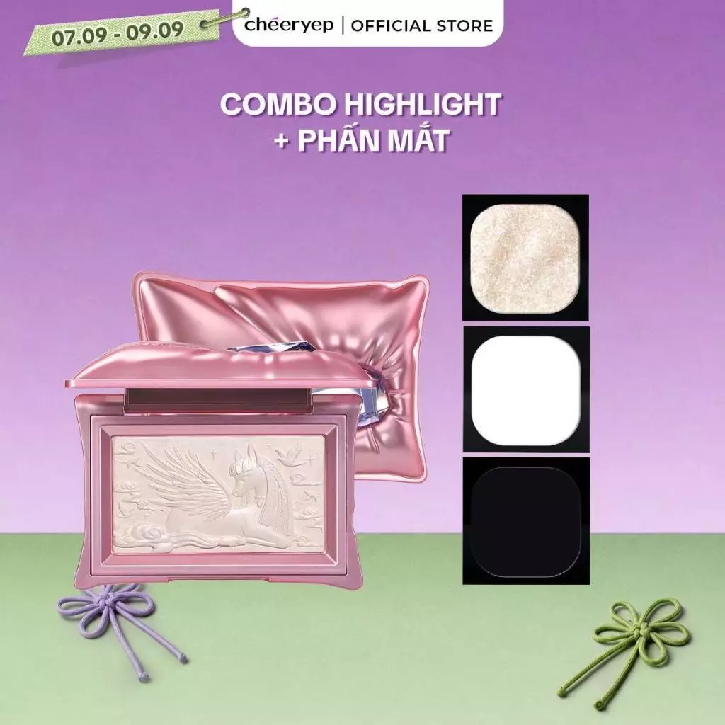 Combo Phấn Mắt Highlight Cao Cấp Makeup Tự Nhiên Lên Ảnh Xinh Lung Linh