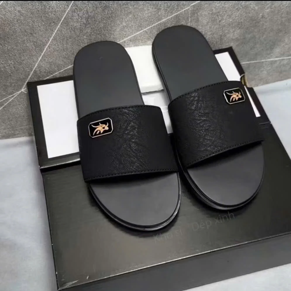 [Khâu Đế] Dép nam LUXURY quai da sít cao cấp được khâu quai chắc chắn- đế cao su 2 lớp chống trơn trượt-bh12 tháng