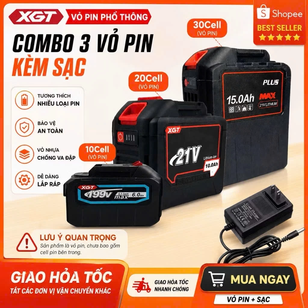 Chân Sạc Pin Phổ Thông 4cm Phù Hợp Cho Các Dòng Máy Cầm Tay Khoan, Bắn Vít Quạt Tích Điện v.v…