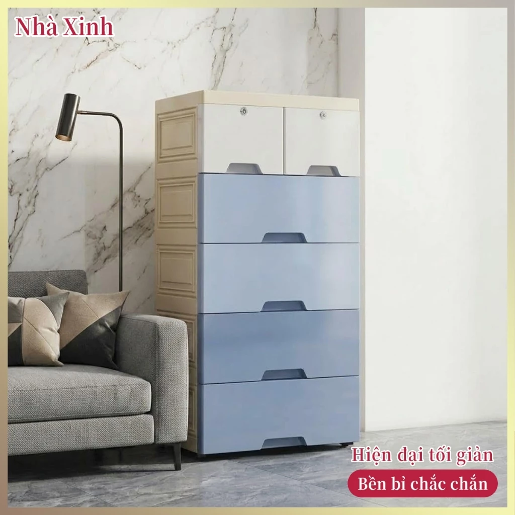Tủ Nhựa Ngăn Kéo Đa Tầng Có Khóa Bảo Mật Nhựa PP Cao Cấp Đựng Quần Áo Đồ Chơi Cho Bé Tiện Lợi Chính Hãng 2026