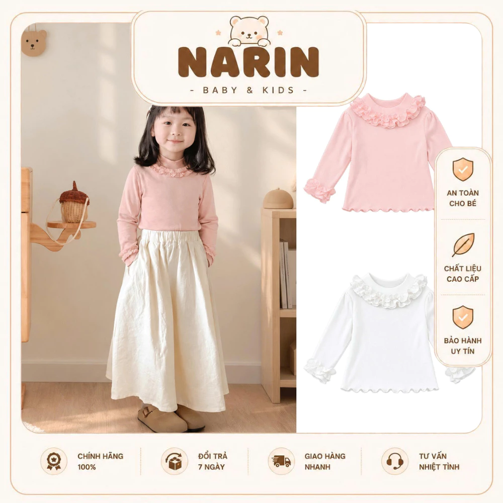 Áo Giữ Nhiệt Narin Chất Liệu Cotton Mềm Mại, Thoải Mái Co Giãn Cho Bé Yêu