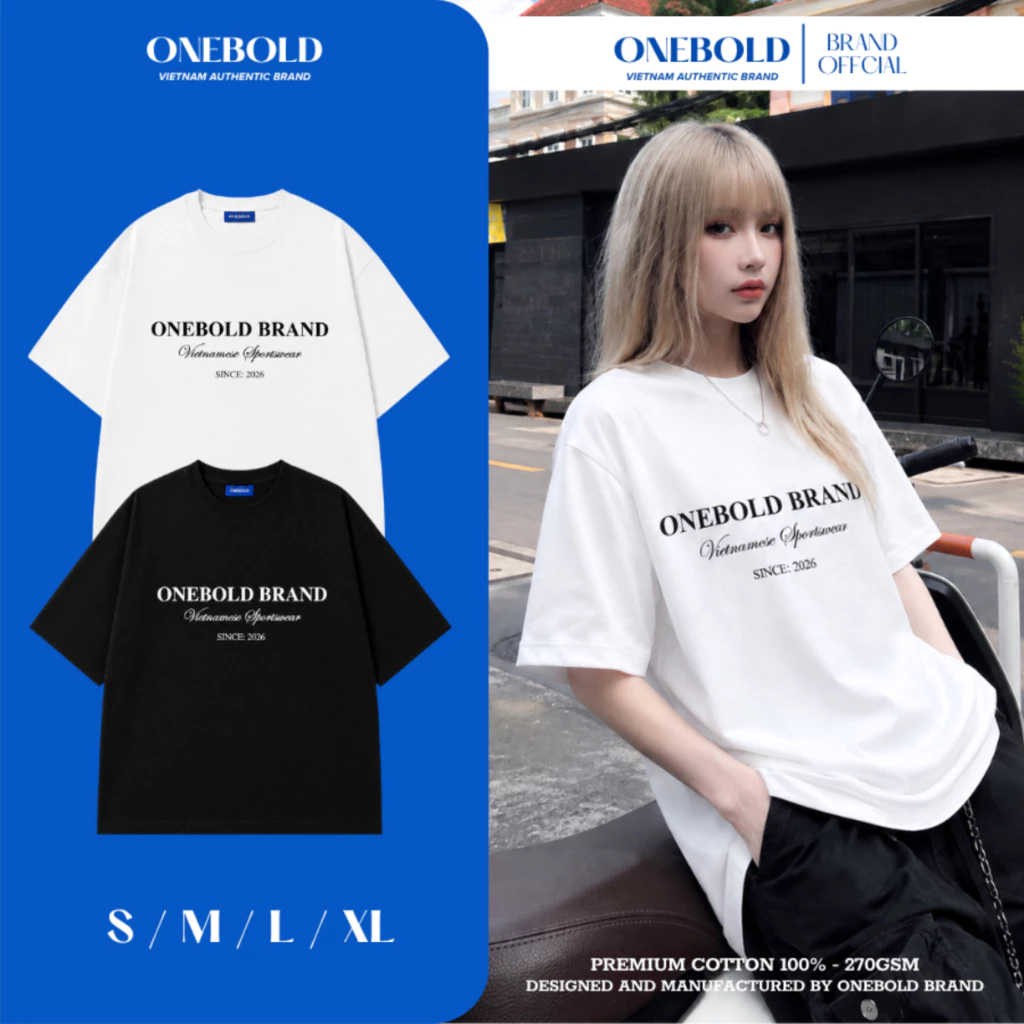 Áo Thun Oversize " SPORTWEAR " Brand ONEBOLD Cotton 270gsm, Áo Phông Form Rộng Nam Nữ Basic - OB029