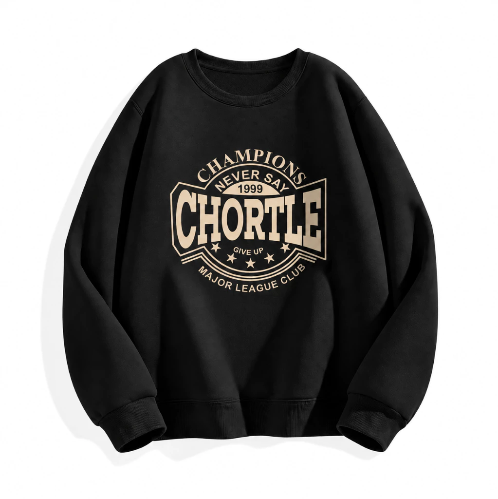 Áo Sweater FKZ Unisex In Họa Tiết CHORTLE Nỉ 2 Da Form Rộng Basic Streetwear Áo Nỉ Dài Tay Nam Nữ
