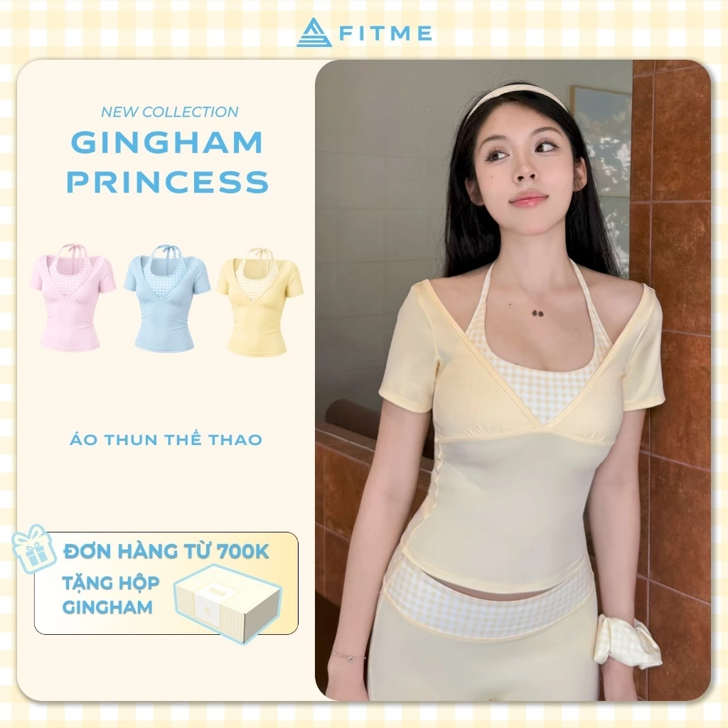 Áo thun thể thao nữ Fitme Luna SL mềm mịn, thoáng khí, nâng đỡ vòng 1 ATSL02