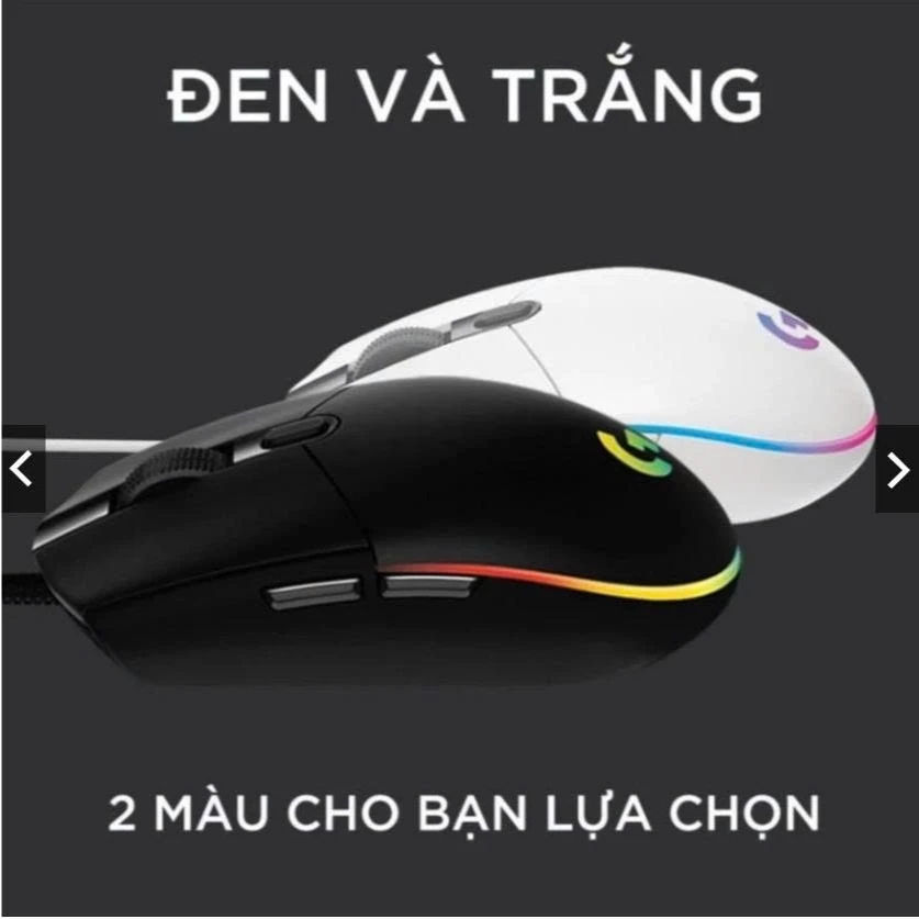Chuột Gaming G102 6 Nút LED RGB – Chuột Máy Tính Có Dây DPI Cao, Cảm Biến Nhạy, Thiết Kế Công Thái Học, Dùng Chơi Game