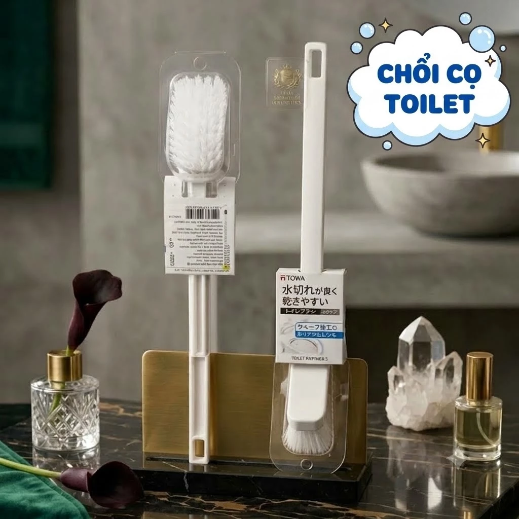 Chổi Cọ Toilet Đầu Vuông Kirei Chính Hãng Inochi 2 Phân Loại Có Hộp Và Không Hộp