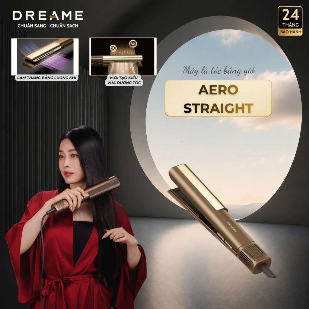 Máy Sấy Duỗi Tóc Dreame Aero Straight 2 Trong 1 | Chăm Sóc Tóc | Sấy Duỗi 2 Trong 1 | Bảo Hành 24 Tháng