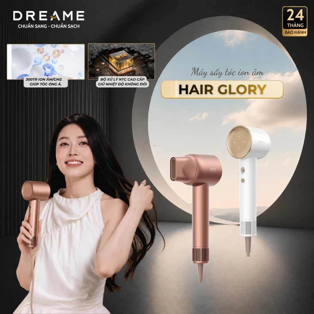 [Livestream] Dreame Hair Glory Máy sấy tóc ion âm | Hỗ trợ hấp thụ tinh chất dưỡng tóc | Bảo hành 24 tháng
