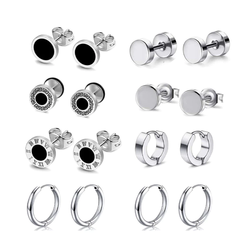 Hoa tai nam titan không gỉ thiết kế Gavi Accessoreis nhiều kiểu dáng thiết kế xỏ dễ phối đồ
