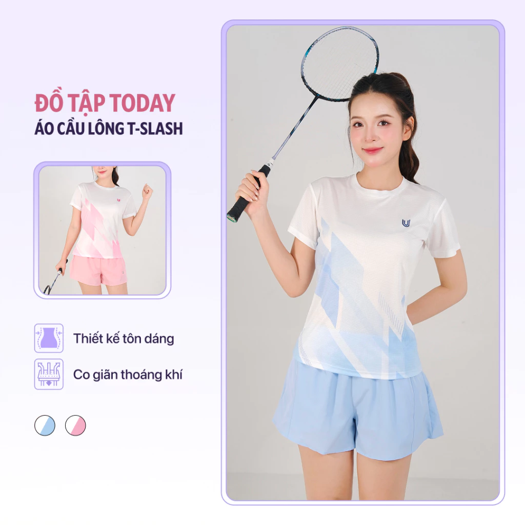 [New Arrival] Áo thể thao cầu lông nữ T-Slash thoáng khí chất liệu cao cấp siêu nhẹ cùng họa tiết nữ tính trẻ trung