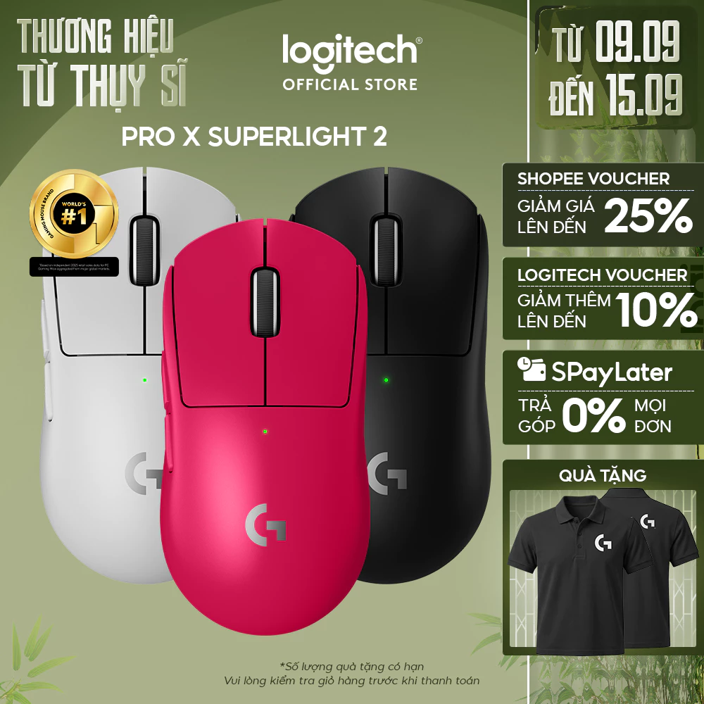 [Version 2] Chuột gaming Logitech G PRO X SUPERLIGHT 2 Lightspeed Switch LightForce