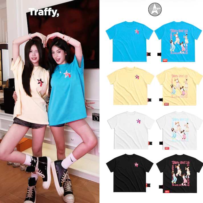 [MỞ BÁN] Áo Thun Tay Ngắn TRAFFY "STREET CLUB" Stargirl/ Starboy NHIỀU MÀU Mùa Hè Form REGULAR Cotton 2 Chiều Unisex