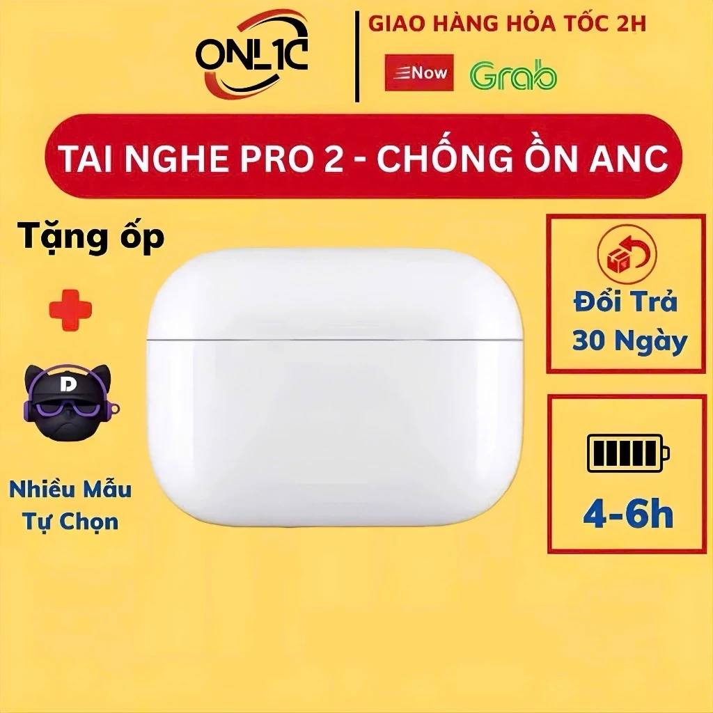 Tai Nghe Bluetooth PRO 2 Bản Cao Cấp Bass Căng Pin 8H Đàm Thoại Chống Ồn Định Vị Cảm Ứng KUDOHASE
