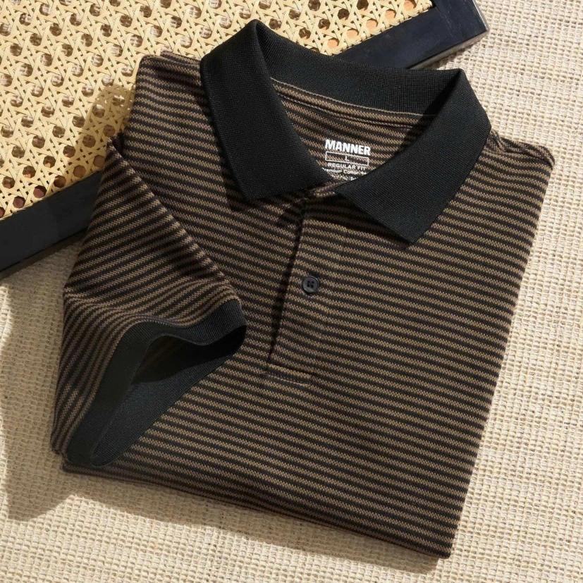 Áo Thun Polo Nam Urban Stripe Kẻ Sọc, Vải Cotton Cao Cấp, Thoáng Mát,Trẻ Trung, Thanh Lịch, Chuẩn Form - MANNER