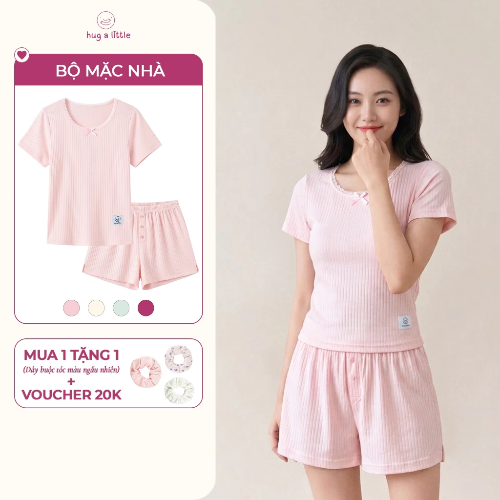 Bộ Đồ Ngủ Nữ Baby Tee Local Brand – Cotton Lạnh Mềm Mại, Không Co Vải, Form Vừa Xinh, Mặc Cực Xinh