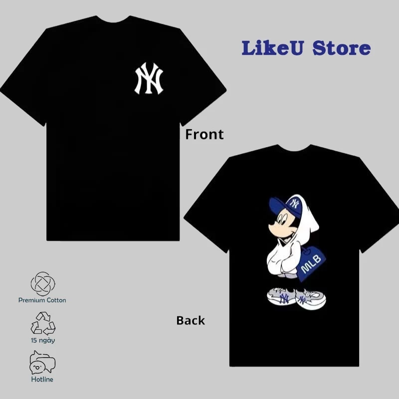Áo thun Mickey Streatwear Unisex Nam/Nữ Premium Cotton 280gsm - LikeU LocalBrand
