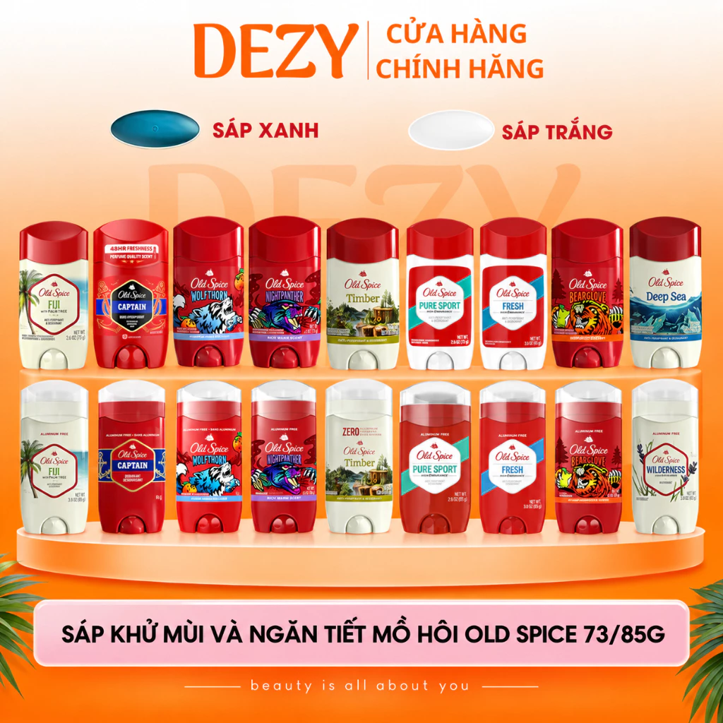 Lăn Khử Mùi Old Spice Elklord / Oasis / Wilderness / Nightpanther 73g 85g - Lăn Nách Ngăn Mùi Giúp Giảm Tiết Mồ Hôi Dezy