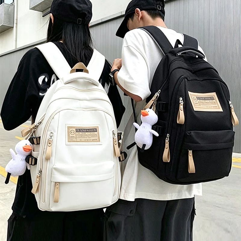 Balo vải dù đi học nam nữ unisex vải sọc dành cho học sinh sinh viên thời trang hàn quốc túi đựng sách laptop.b9001