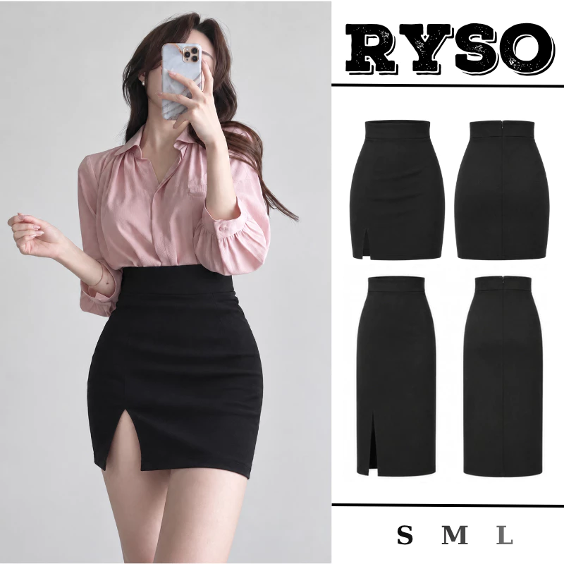 Chân Váy Công Sở Chữ A Xẻ Tà Trước Chất Mango Cao Cấp Siêu Thanh Lịch Nhẹ Nhàng Cho Nữ CV02 RYSO
