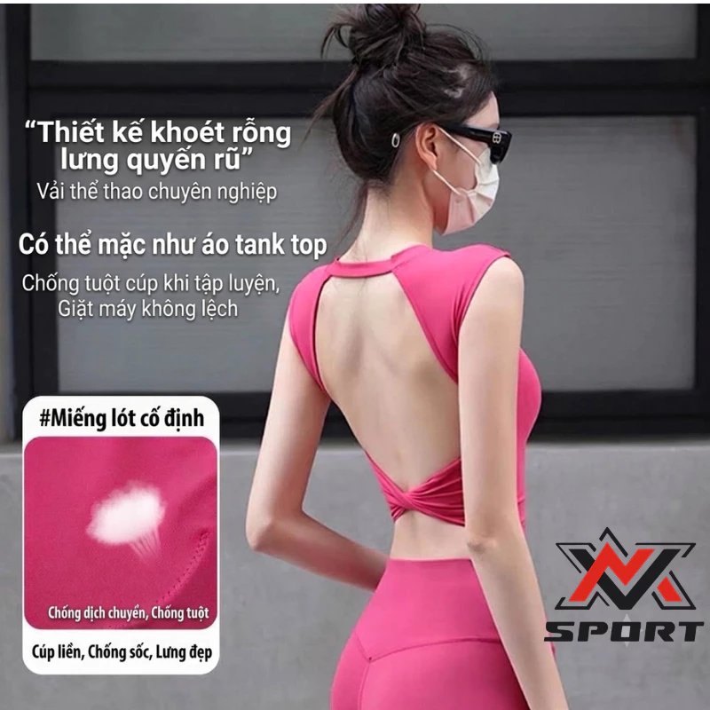 Áo Thun Yoga Nữ Hở Lưng Đan Chéo - Áo Tập Gym Thể Thao Dáng Rộng Thoáng Mát, Thiết Kế Sexy Thời Trang Nhiều Màu [K191]