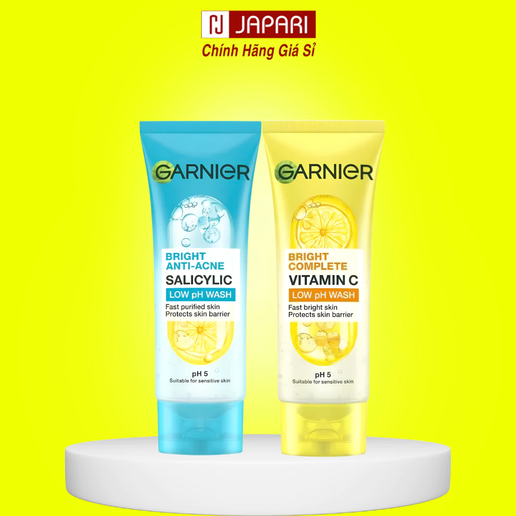 Sữa Rửa Mặt Garnier 50ml Giảm Mụn Kiểm Soát Dầu - Gel Tạo Bọt Làm Sạch Sâu, Giảm Bít Tắc, Srm-Japari