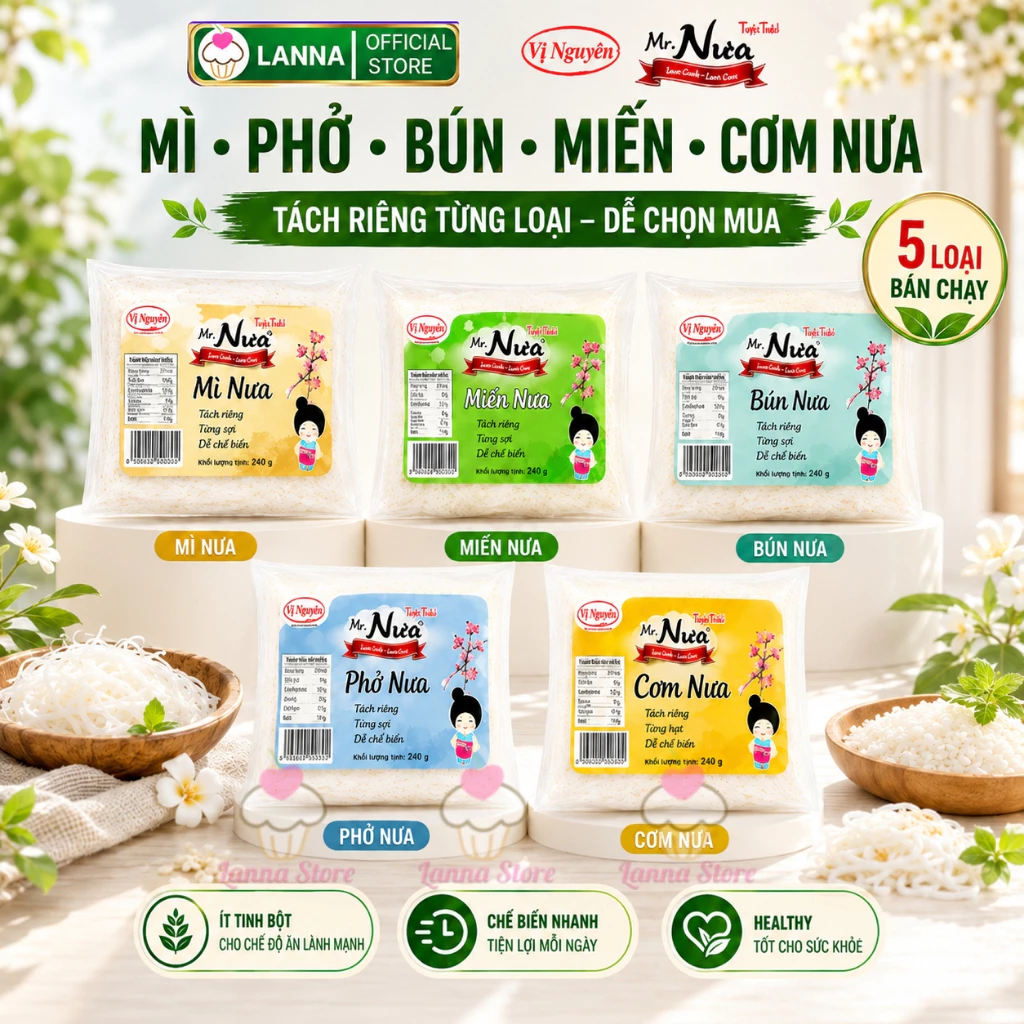 【CHÍNH HÃNG + ĐỦ LOẠI】Bún,miến, mỳ, cơm, phở nưa Shirataki Vị Nguyên gói 240g ăn Eat clean,Keto/Das