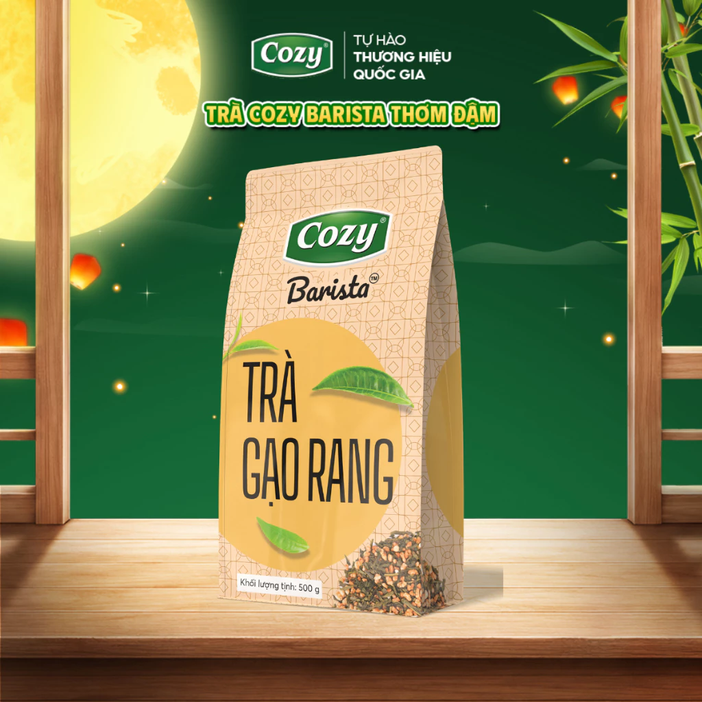 Trà Gạo Rang Cozy Barista Cao Cấp, Nguyên Liệu Pha Chế Trà Gạo Rang, Trà Sữa 500gr