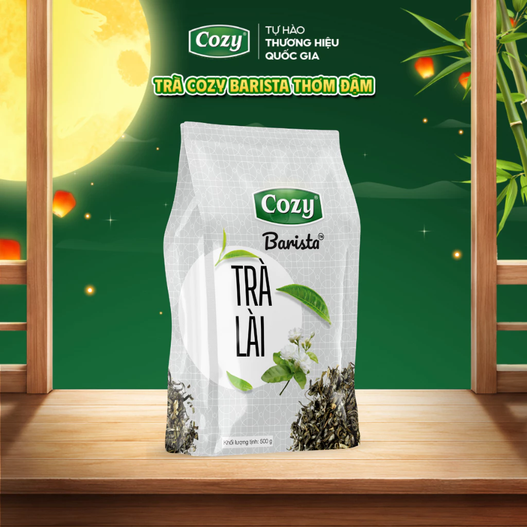 Lục Trà Lài Cozy Barista 500gr, Trà Xanh Trà Nhài Cao Cấp Hậu Ngọt, Vị Trà Đậm dành cho pha chế
