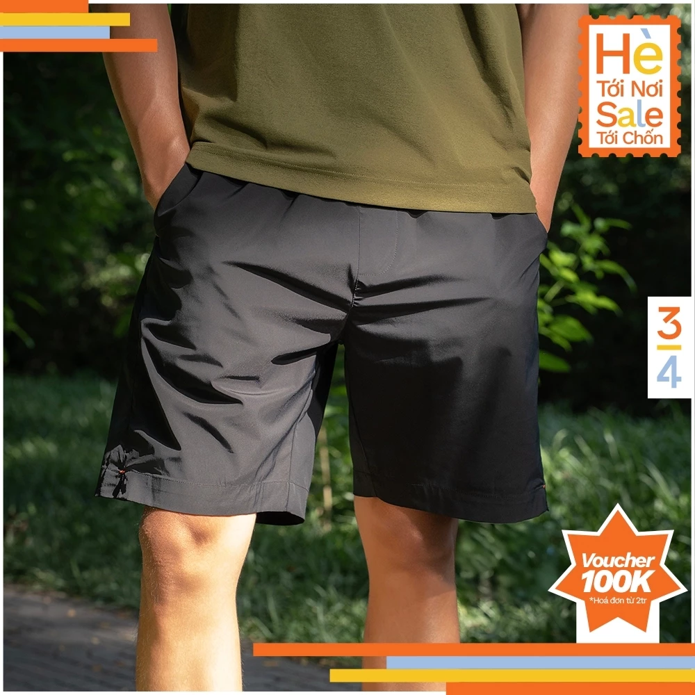 3PhầnTư - Quần Shorts Mặc hàng ngày 7" inch Vải Ghi Nhớ Form Memory Không Nhăn - BSHM25003