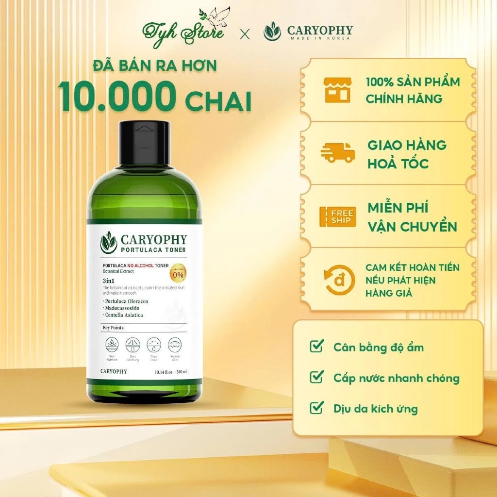 [YẾN LÂM ] Nước Cân Bằng Da CARYOPHY 300ml (CARYOPHY Portulaca Toner)
