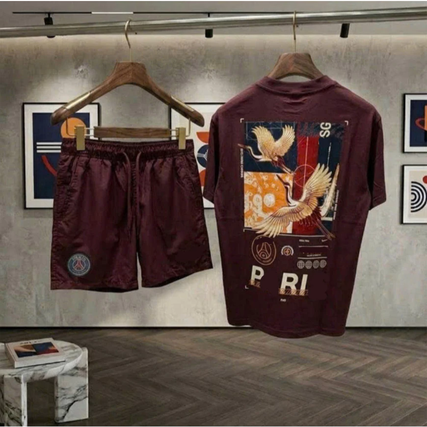 Bộ Hè P@ri TOKYO THÊU FULL Logo Xịn Sò Lên Forrm Dáng Bao đẹp Vải 85% Cotton XỊN, Bộ Hè Hàng Tuyển Sang Đỉnh