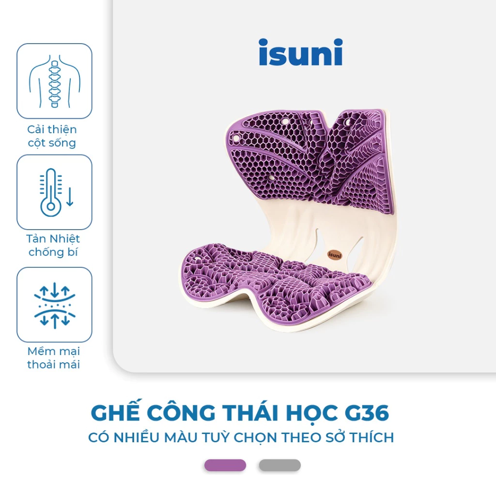 [BẢN G36] Ghế Tựa Lưng Chống Gù Ghế Công Thái Học Ứng Dụng 4 Sáng Chế Giảm Đau Mỏi Lưng