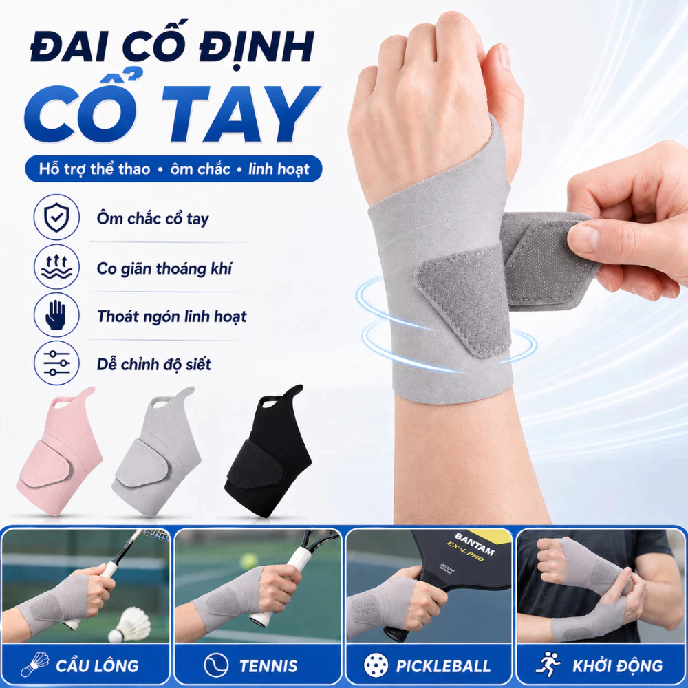 （1 một đôi）Băng Quấn Cổ Tay Siêu Mỏng, Hỗ Trợ Cố Định , Yoga, Bóng Rổ, Pickleball