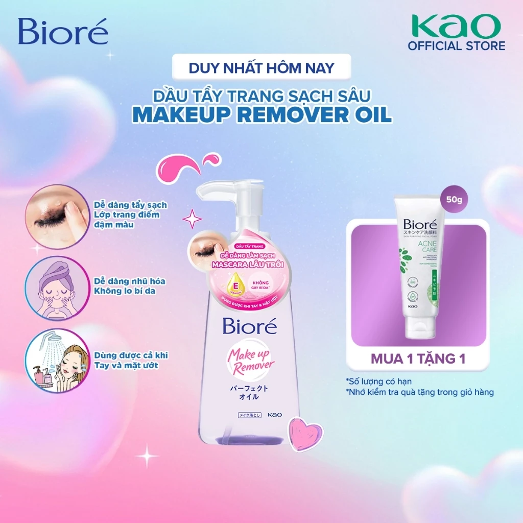 [LIVESTREAM] Biore Makeup Remover Oil Dầu Tẩy Trang Sạch Sâu 150ml