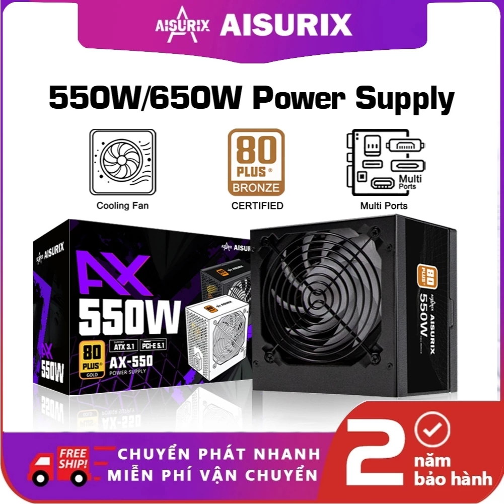 AISURIX 550W Nguồn máy tính
