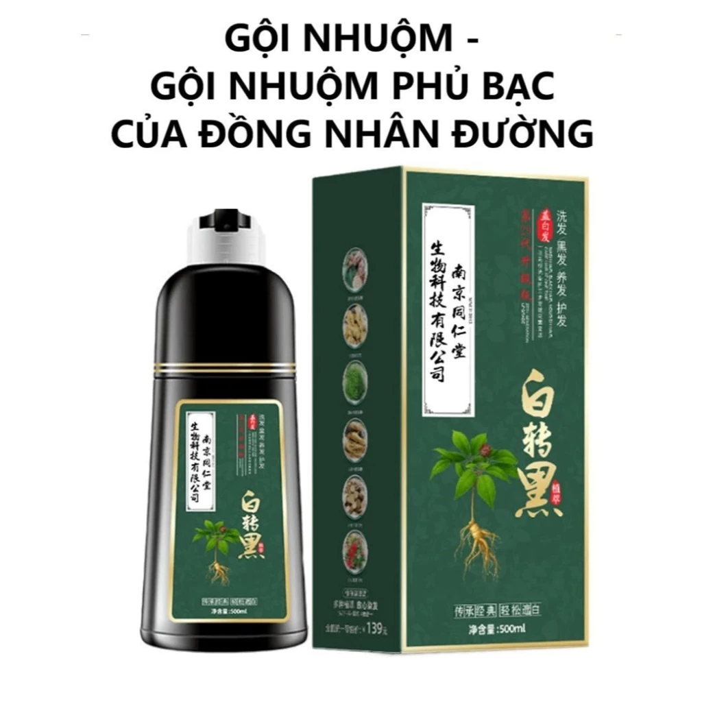 Dầu gội nhuộm phủ bạc cho mái tóc đen óng ả