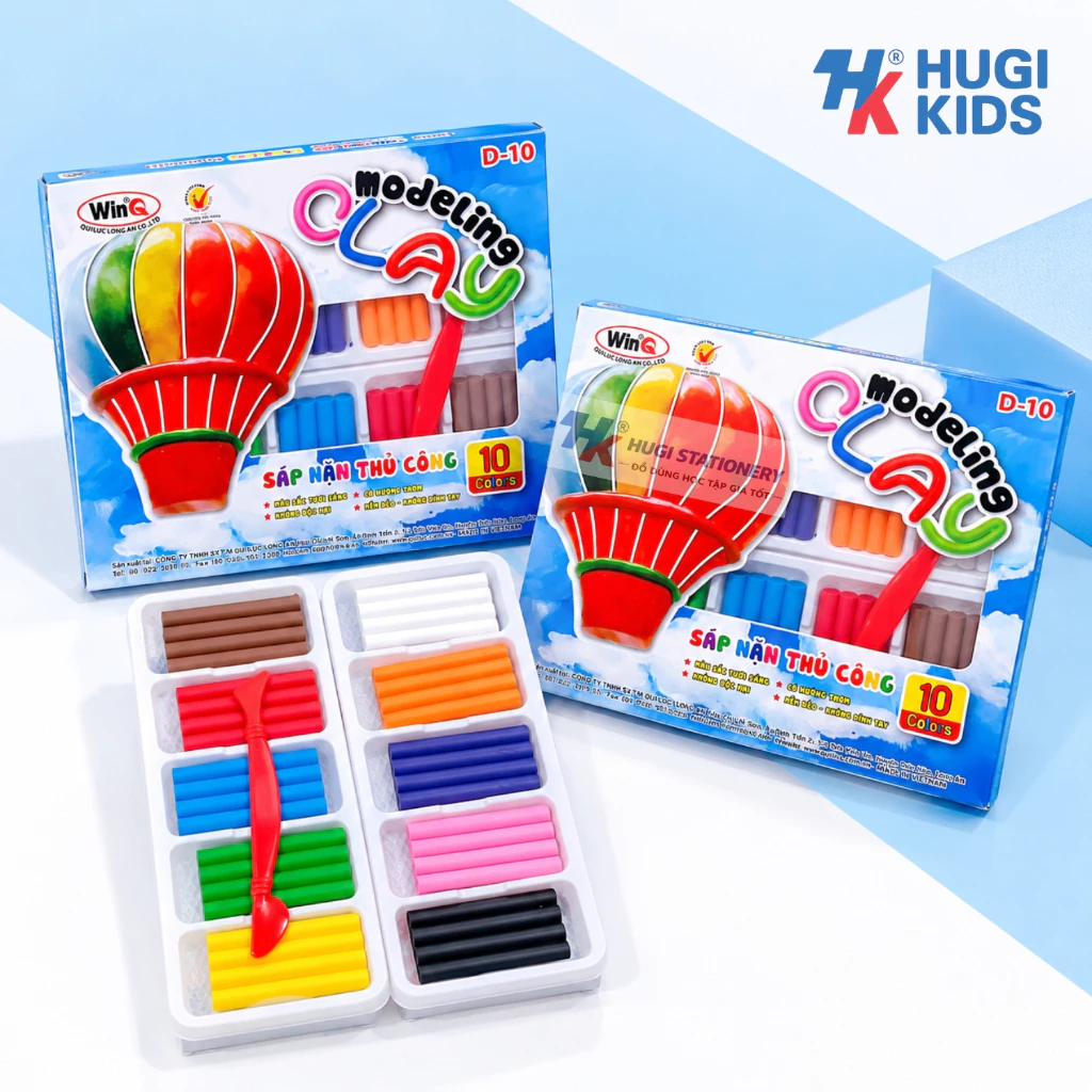 Đất Sét Nặn Thủ Công WinQ – Bộ 5 Màu / 10 Màu, Mịn Dẻo, An Toàn, Dễ Tạo Hình
