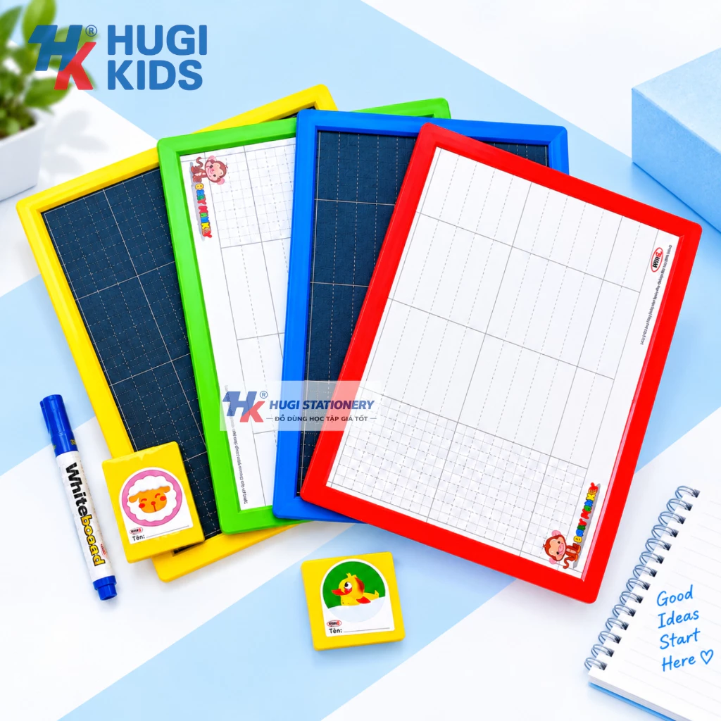 Bảng Bộ WinQ B01 / B06 2 Mặt – Viết Phấn & Bút Lông, Tặng Bút Và Lau Bảng