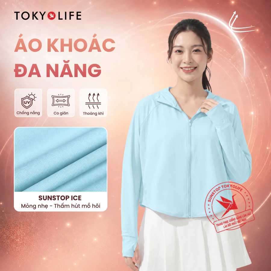 [LIVESTREAM] Áo khoác đa năng chống nắng TOKYOLIFE SunStop Ice dáng năng động thoáng khí bảo vệ da toàn diện 40005331