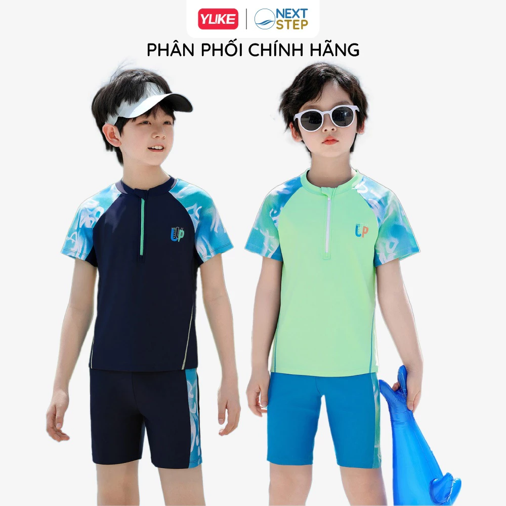 Đồ bơi cho bé trai YUKE dây khóa trước chất vải mềm mại kháng Clo co dãn tốt nhanh khô