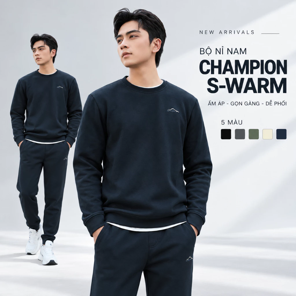 [GIÁ MỞ BÁN]Quần Áo Nỉ Nam 5S FASHION Thêu Tinh Tế, Thiết Kế Basic Dễ Mặc 01-MBNI25013