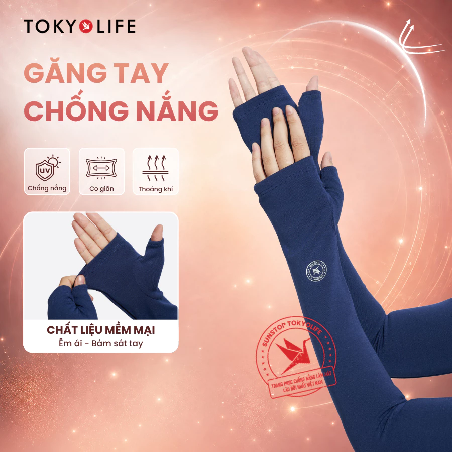 Găng tay chống nắng nữ TOKYOLIFE dáng dài mềm mại êm ái 40005289