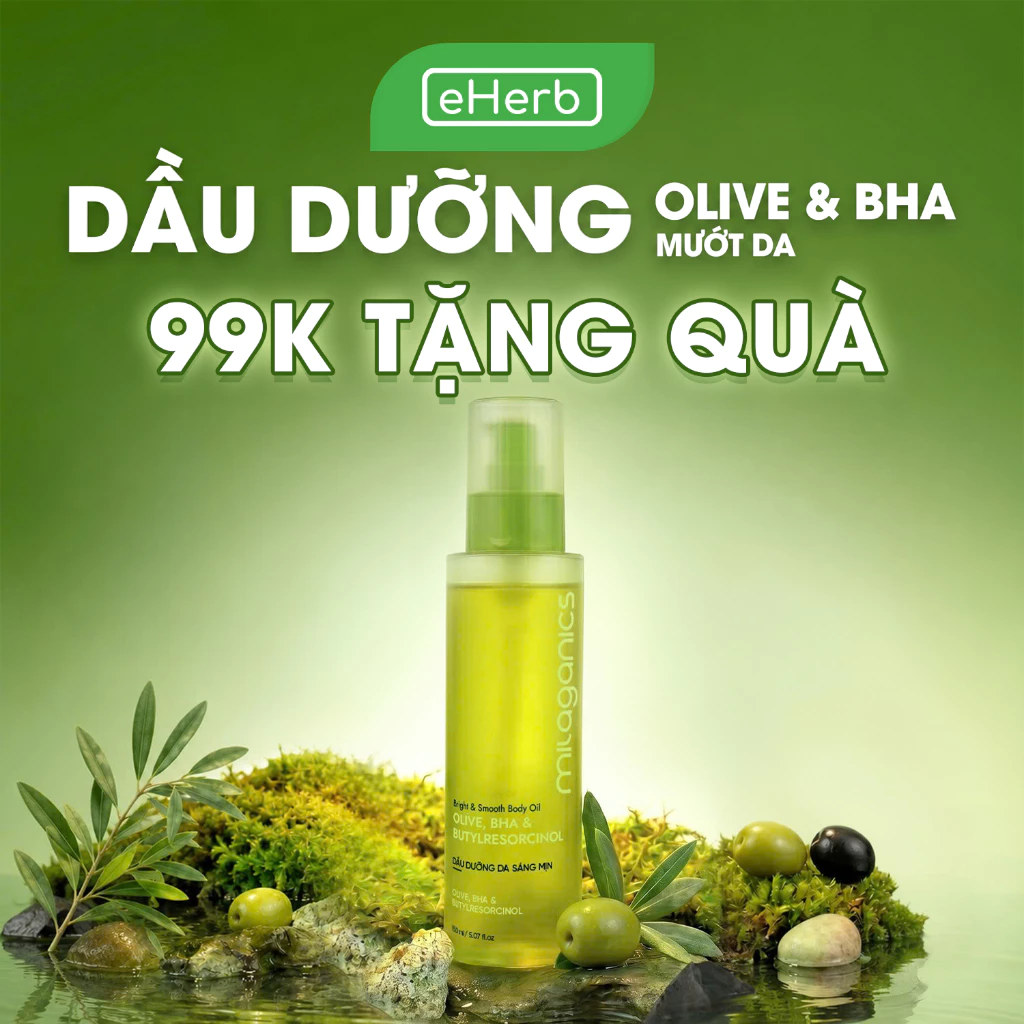 Body Oil Dầu Olive Dưỡng Sáng Da MILAGANICS Cấp Ẩm, Mềm Mịn,Hỗ Trợ Giảm Thâm Sạm, Làm Mềm Da