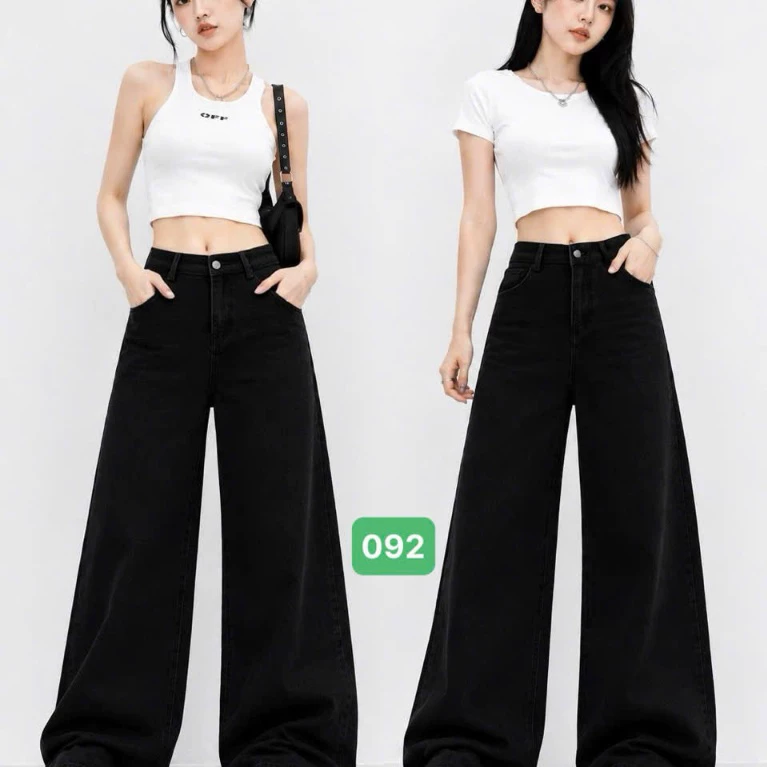 QUẦN JEANS NỮ ỐNG SUÔNG RỘNG 30CM, THỜI TRANG , TRẺ TRUNG